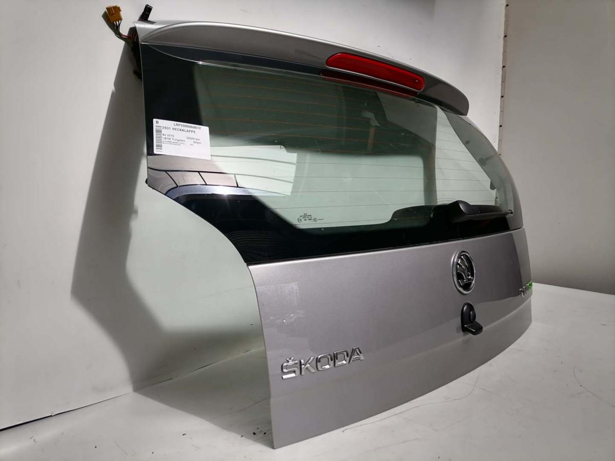 Skoda Citigo original Heckklappe mit Heckscheibe LB7W Tungsten Silber Bj.2016